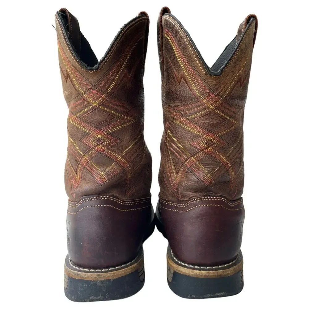 Irish Setter Cowboy Boots Mens 9.5 Marshall Leather Waterproof Steel Toe Brown